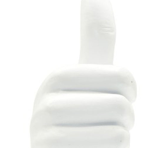 6" White Resin Hand Tabletop Sculpture
