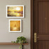 Set Of Two "Golden Solo Sailboats" White Framed Wall Art