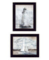 Set Of Two "The Ocean Blues" Black Framed Wall Art