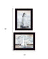 Set Of Two "The Ocean Blues" Black Framed Wall Art