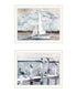 Set Of Two "Sunny Days at the Pier" White Framed Wall Art