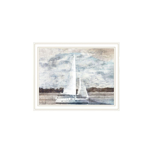 Set Of Two "Sunny Days at the Pier" White Framed Wall Art