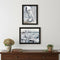 Set Of Two Pelican's on Pier Black Framed Wall Art