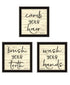 Set Of Three "Bathroom Commands Black Framed Bathroom Wall Art