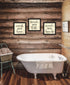Set Of Three "Bathroom Commands Black Framed Bathroom Wall Art