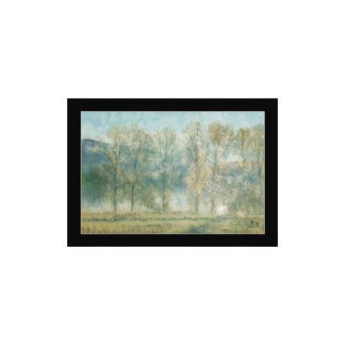 Set Of Two Peaceful Lake Reflection Black Framed Wall Art