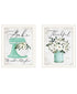 Set Of Two A Better Batter White Framed Wall Art