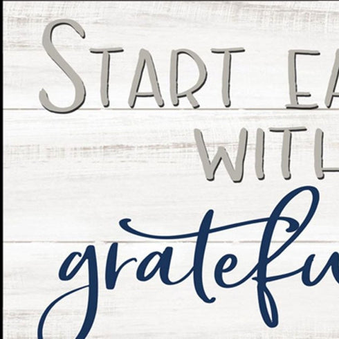 Set Of Two "Grateful Heart" Black Framed Wall Art