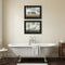 Set Of Two "Fluffy Towels" -Bathroom Decor Black Framed Bathroom Wall Art