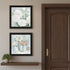 Set Of Two "Peaceful Pastel Peonies" Black Framed Wall Art