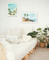 Set Of Two "Wild and Free" In the Ocean Breeze! White Framed Wall Art