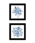 Set Of Two Delph Designs of Blue and white Florals Black Framed Wall Art