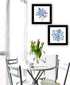 Set Of Two Delph Designs of Blue and white Florals Black Framed Wall Art