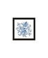 Set Of Two Blue And White Delph Floral Black Framed Wall Art