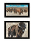 Set Of Two "The Boss of the Bison Herd" Black Framed Wall Art