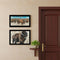 Set Of Two "The Boss of the Bison Herd" Black Framed Wall Art