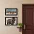 Set Of Two "The Boss of the Bison Herd" Black Framed Wall Art