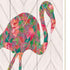 Set Of Two "Flamingo's - A matrix colors!" White Framed Wall Art