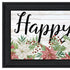 Set Of Two Merry and Bright Holiday Black Framed Wall Art