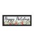 Set Of Two Merry and Bright Holiday Black Framed Wall Art