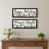 Set Of Two Merry and Bright Holiday Black Framed Wall Art