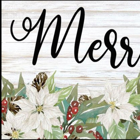 Set Of Two Merry and Bright Holiday Black Framed Wall Art