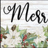 Set Of Two Merry and Bright Holiday Black Framed Wall Art