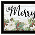 Set Of Two Merry and Bright Holiday Black Framed Wall Art