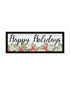 Set Of Two Merry and Bright Holiday Black Framed Wall Art