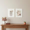 Set Of Two "Bohemian Macrame And Floral Arrangement" White Framed Wall Art