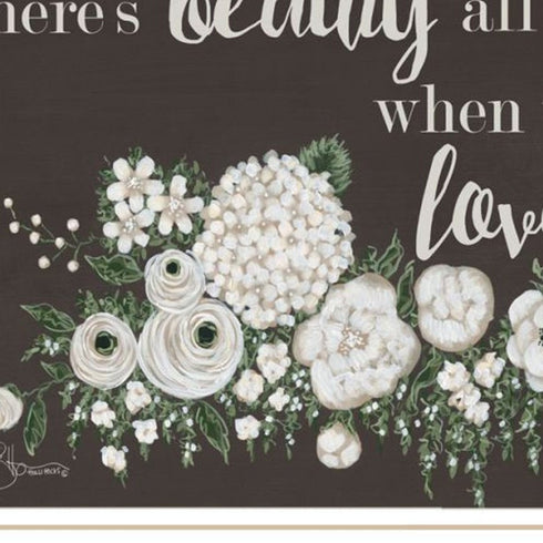 Set Of Two "Together They Built Love" White Framed Wall Art