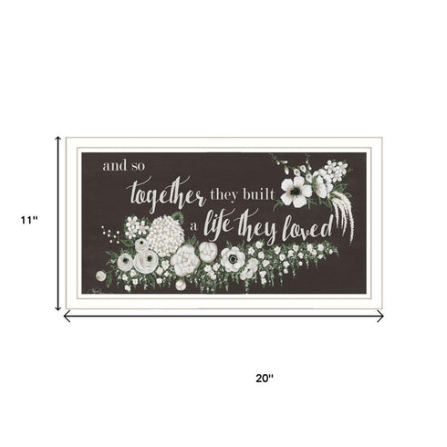 Set Of Two "Together They Built Love" White Framed Wall Art