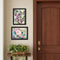 Set Of Two Abstract Florals Black Framed Wall Art