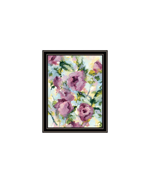 Set Of Two Abstract Florals Black Framed Wall Art