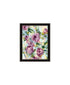 Set Of Two Abstract Florals Black Framed Wall Art