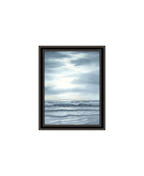 Set Of Two "The Ocean Blue - high tide at sunset." Black Framed Wall Art