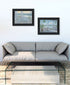 Set Of Two Coastal Porch Relaxing Black Framed Wall Art