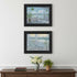 Set Of Two Coastal Porch Relaxing Black Framed Wall Art