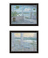 Set Of Two Coastal Porch Relaxing Black Framed Wall Art