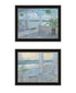 Set Of Two Coastal Porch Relaxing Black Framed Wall Art