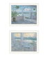 Set Of Two Coastal Porch Relaxing White Framed Wall Art