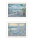 Set Of Two Coastal Porch Relaxing White Framed Wall Art