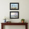 Set Of Two Lighthouse at Sunset Black Framed Wall Art