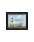 Set Of Two Lighthouse at Sunset Black Framed Wall Art