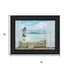 Set Of Two Lighthouse at Sunset Black Framed Wall Art