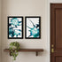 Set Of Two Abstract Ocean Living Black Framed Wall Art