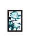 Set Of Two Abstract Ocean Living Black Framed Wall Art