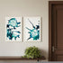 Set Of Two Abstract Ocean Living White Framed Wall Art
