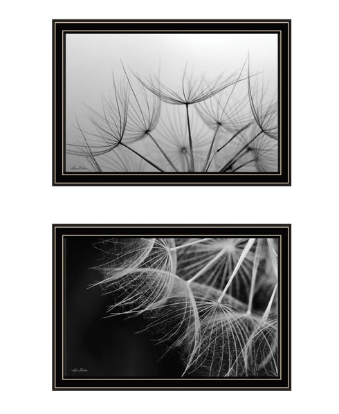 Set Of Two "Delicate Beauty and Love" Black Framed Wall Art