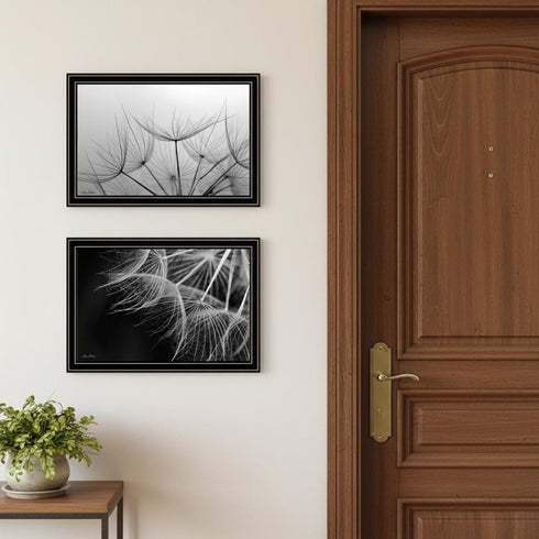 Set Of Two "Delicate Beauty and Love" Black Framed Wall Art